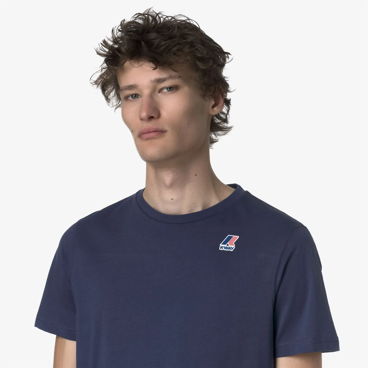 K-Way Leonide tricou unisex albastru bumbac pliabil