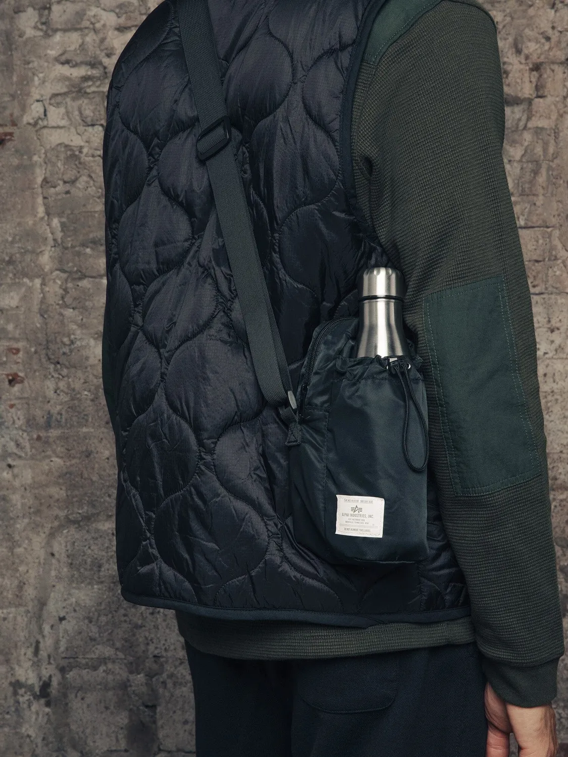 Alpha Industries Canteen geantă umăr Black nailon