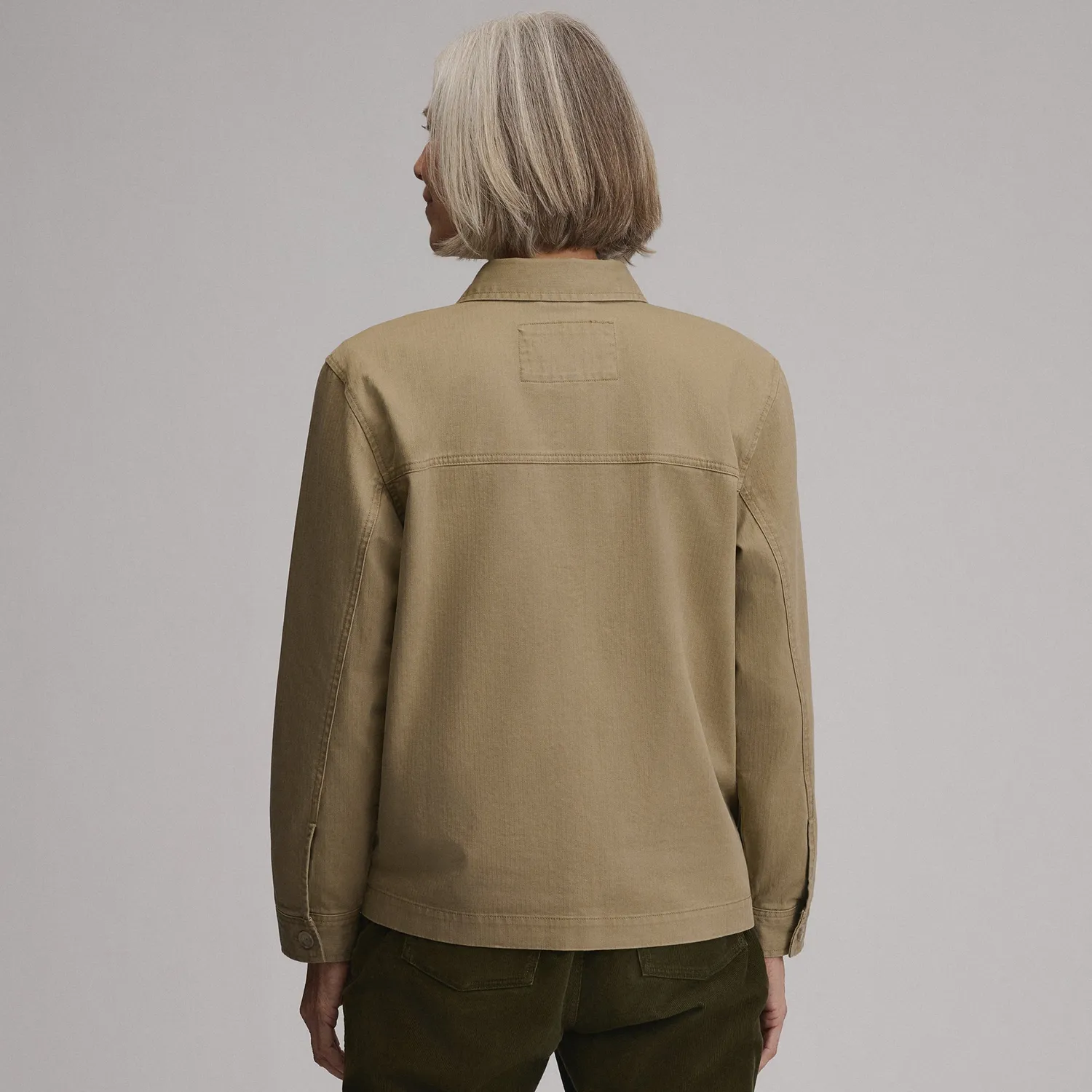 Eddie Bauer Cotton Twill geaca camasa Dark Khaki