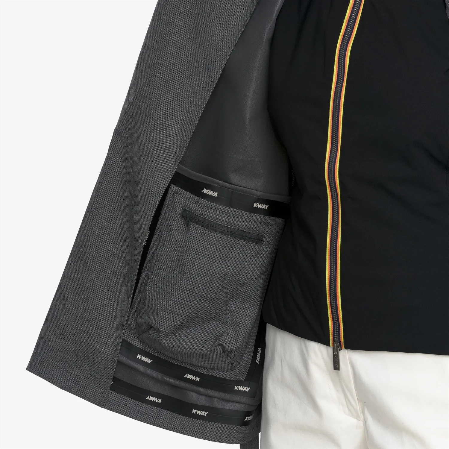 K-Way Jory 3L Wool Grisaille jachetă damă gri elegantă