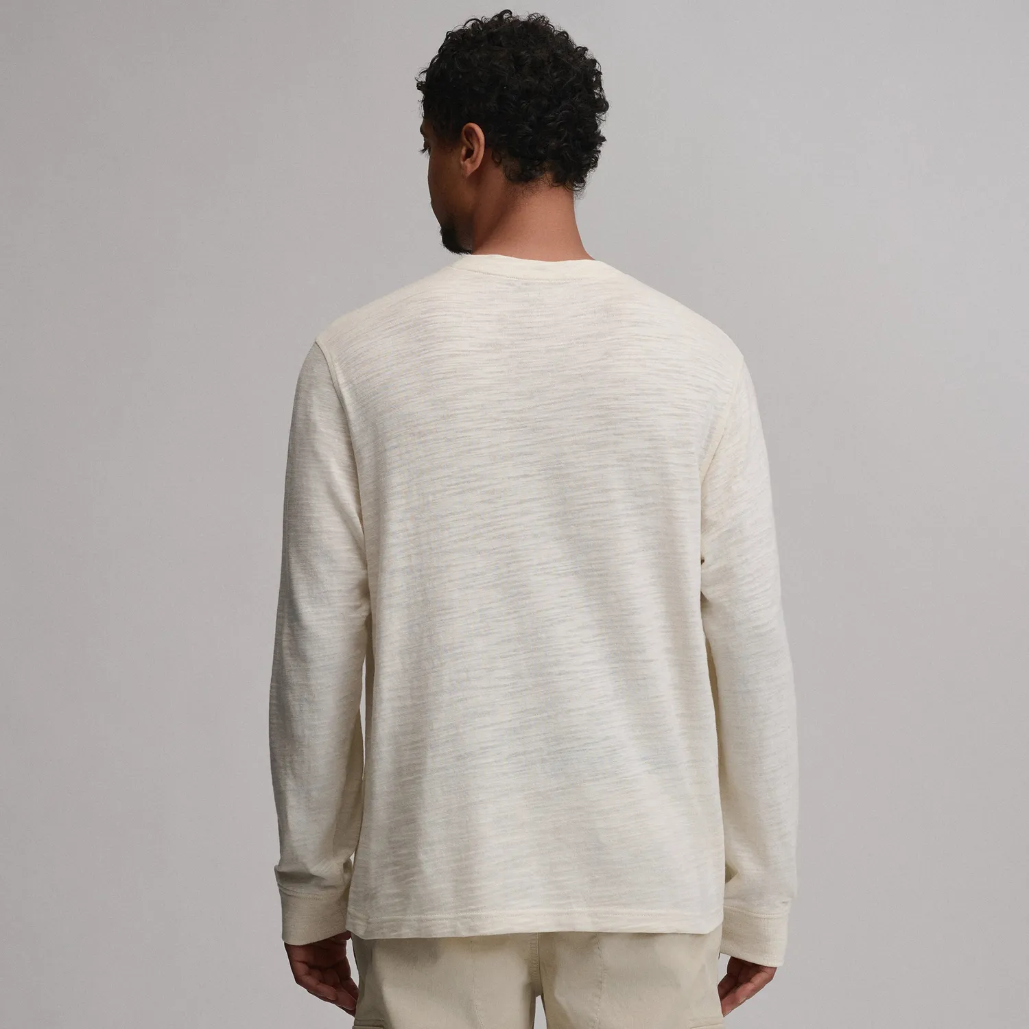 Eddie Bauer Slub Jersey henley bărbați bumbac albastru