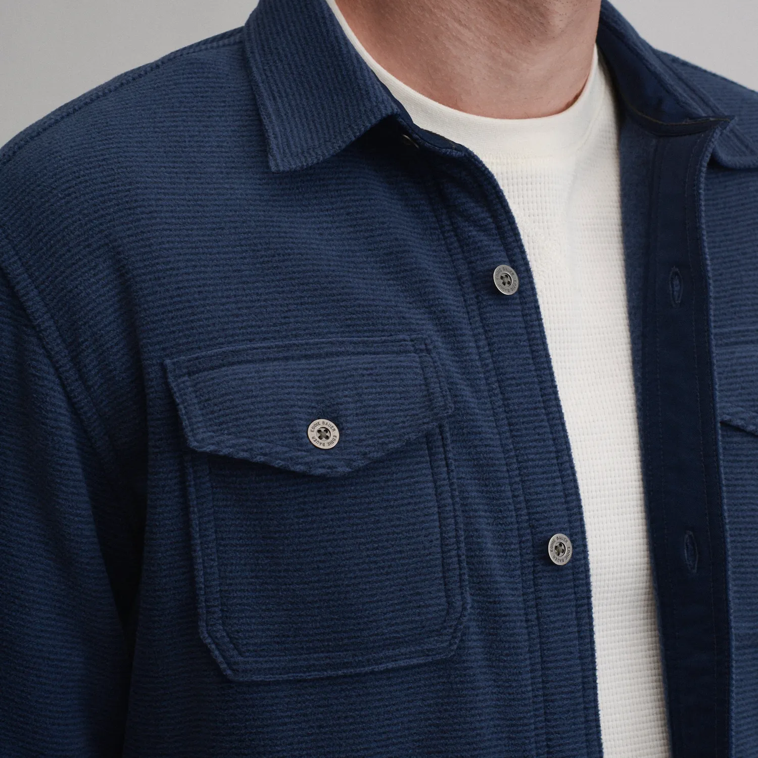 Eddie Bauer Chutes Microfleece Shirt bluza Meridian Blue fleece