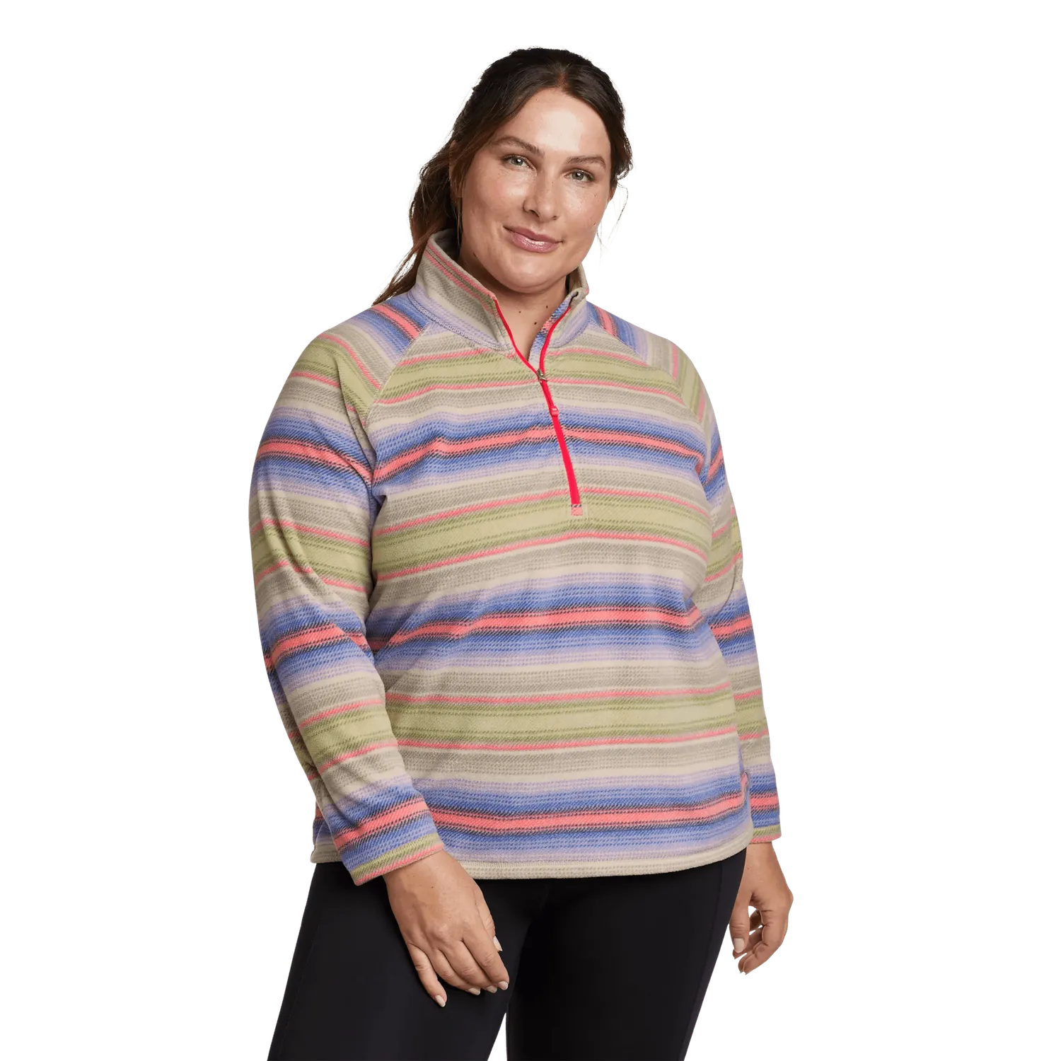 Eddie Bauer Quest bluză fleece mov fermoar scurt
