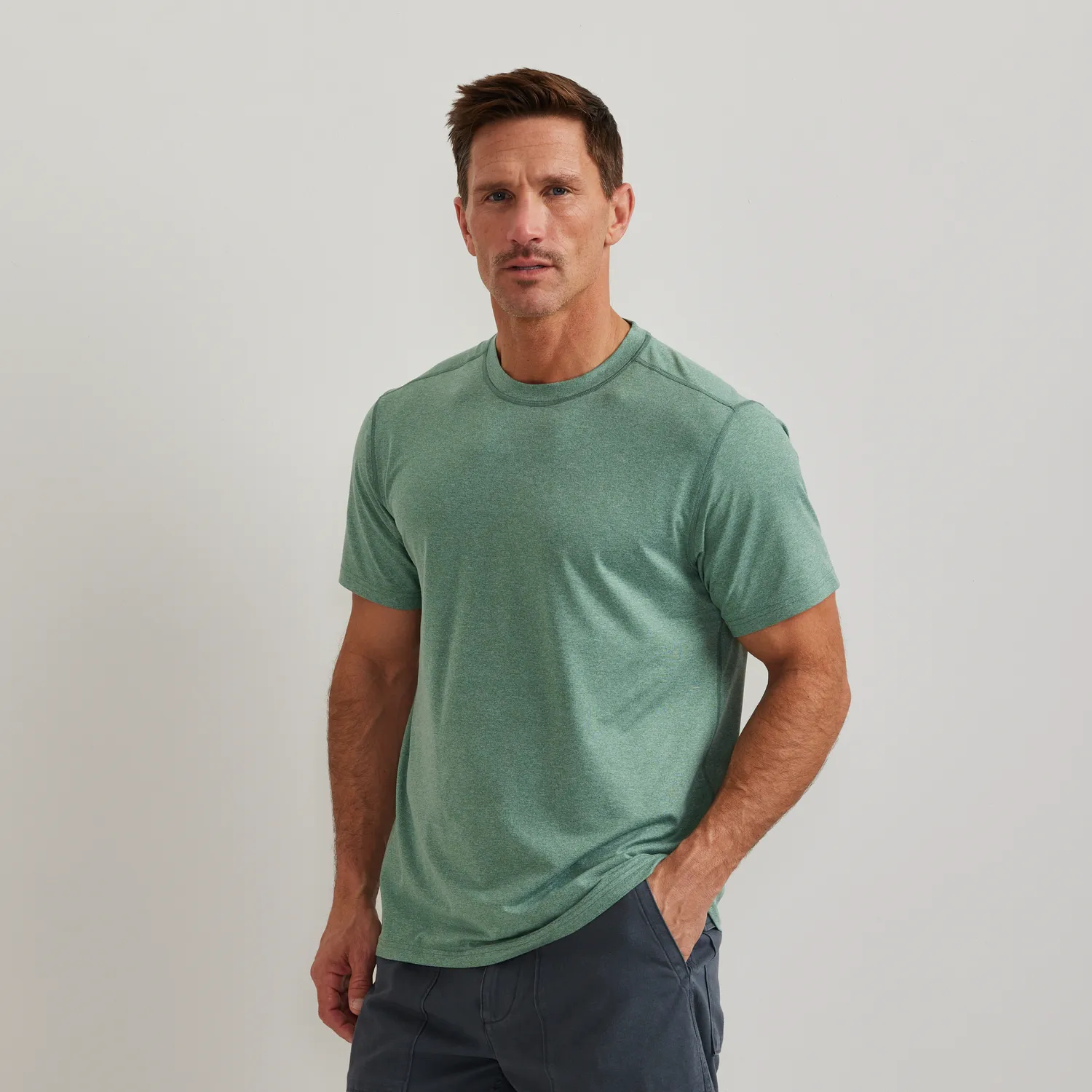 Eddie Bauer Mountain Trek tricou bărbați Vibrant Green elastic