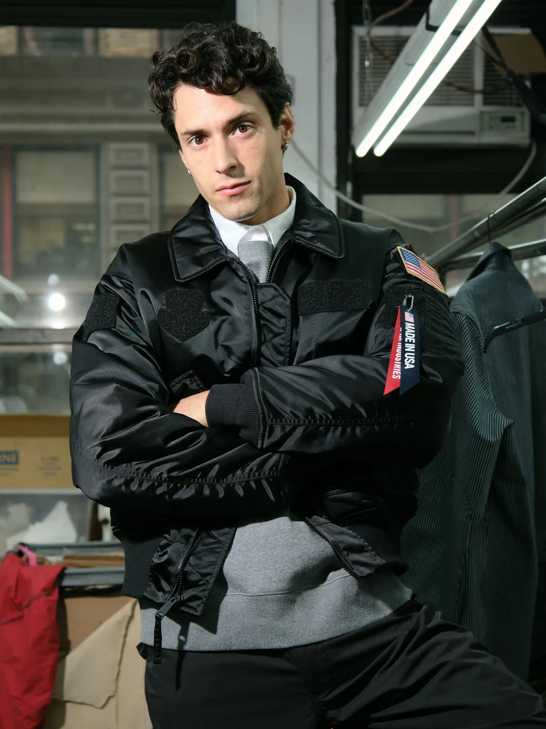 Alpha Industries CWU 45/P geaca bomber Sage nailon