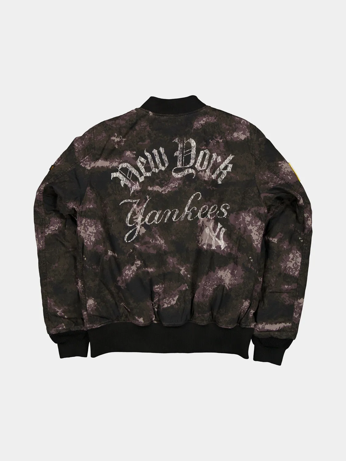 Alpha Industries Yankees MA-1 geaca bomber negru camuflaj