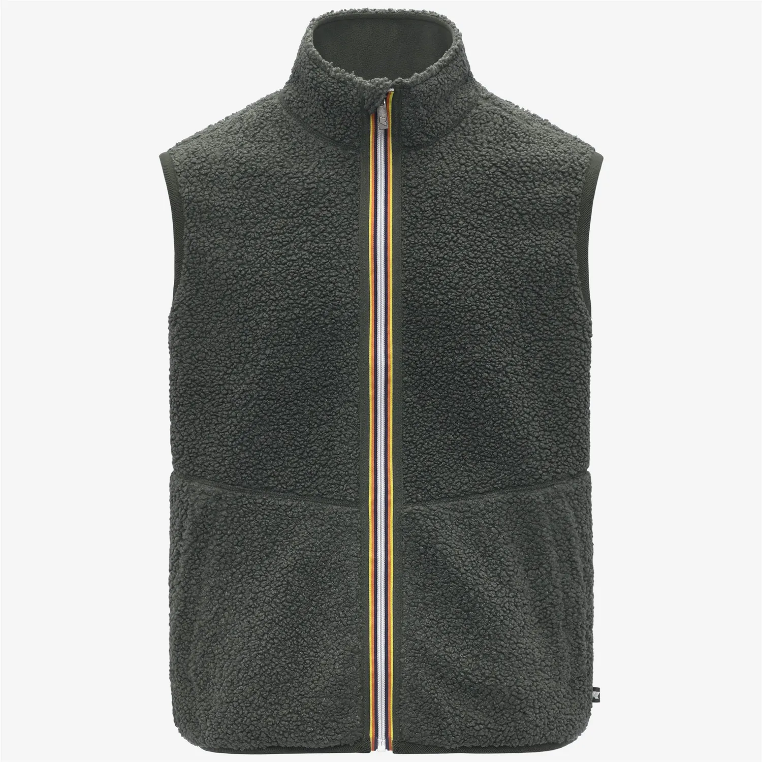 K-Way Yannick Sherpa Polar Double vestă verde negru