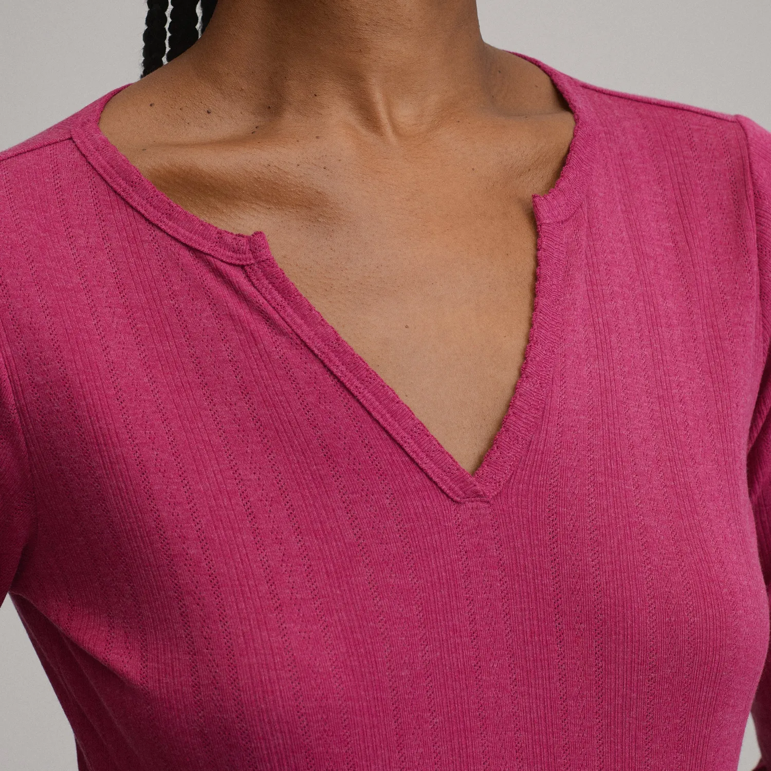 Eddie Bauer Pointelle bluza albastra dama M