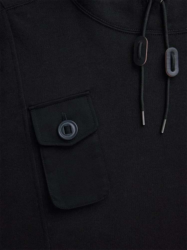 Alpha Industries Mixed Media hanorac negru bumbac