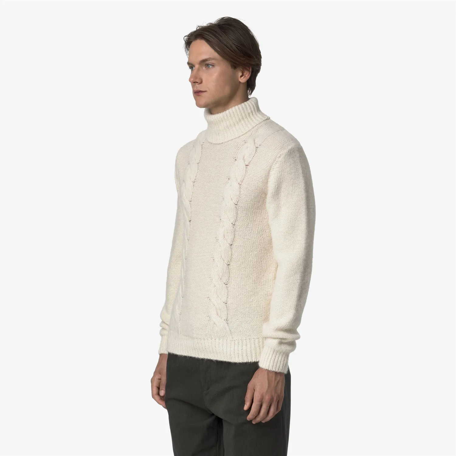 K-Way Ciral pulover Natural alpaca torsadat