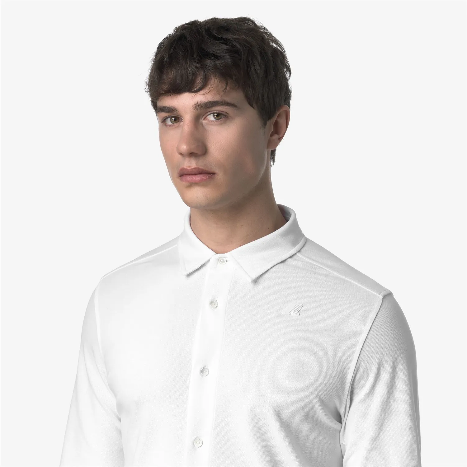 K-Way Timothee K21425W camasa barbati alba pique slim