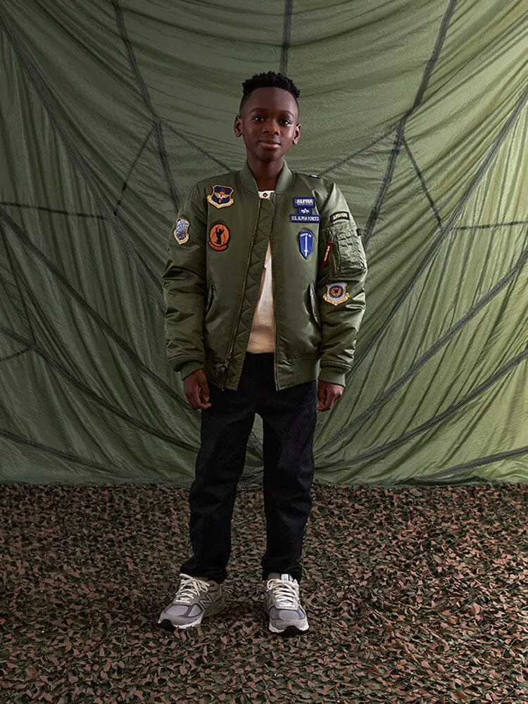 Alpha Industries MA-1 Squadron geacă copii sage reversibilă