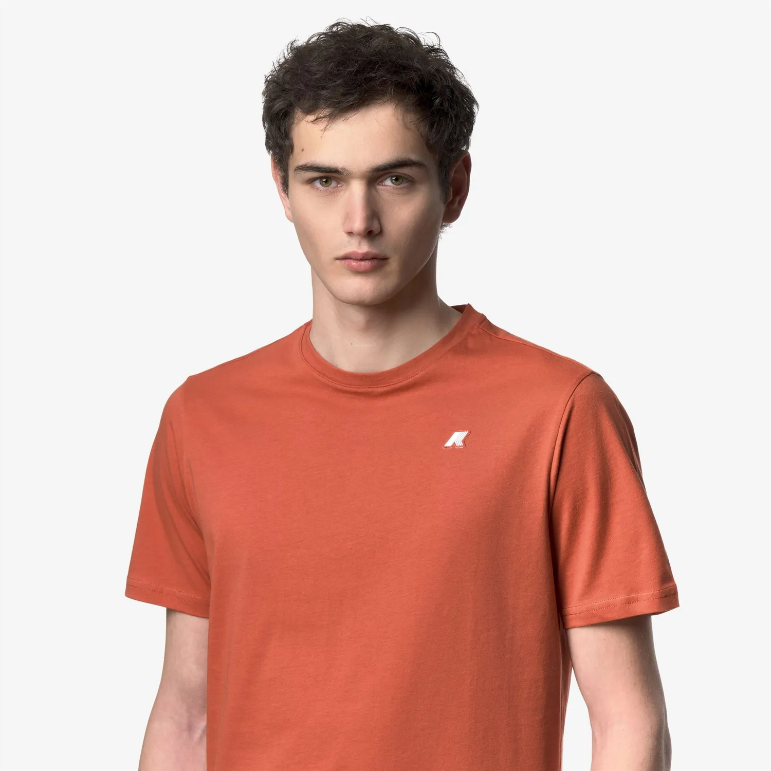 K-Way Odom Jersey Slim tricou bărbați Orange Brownish