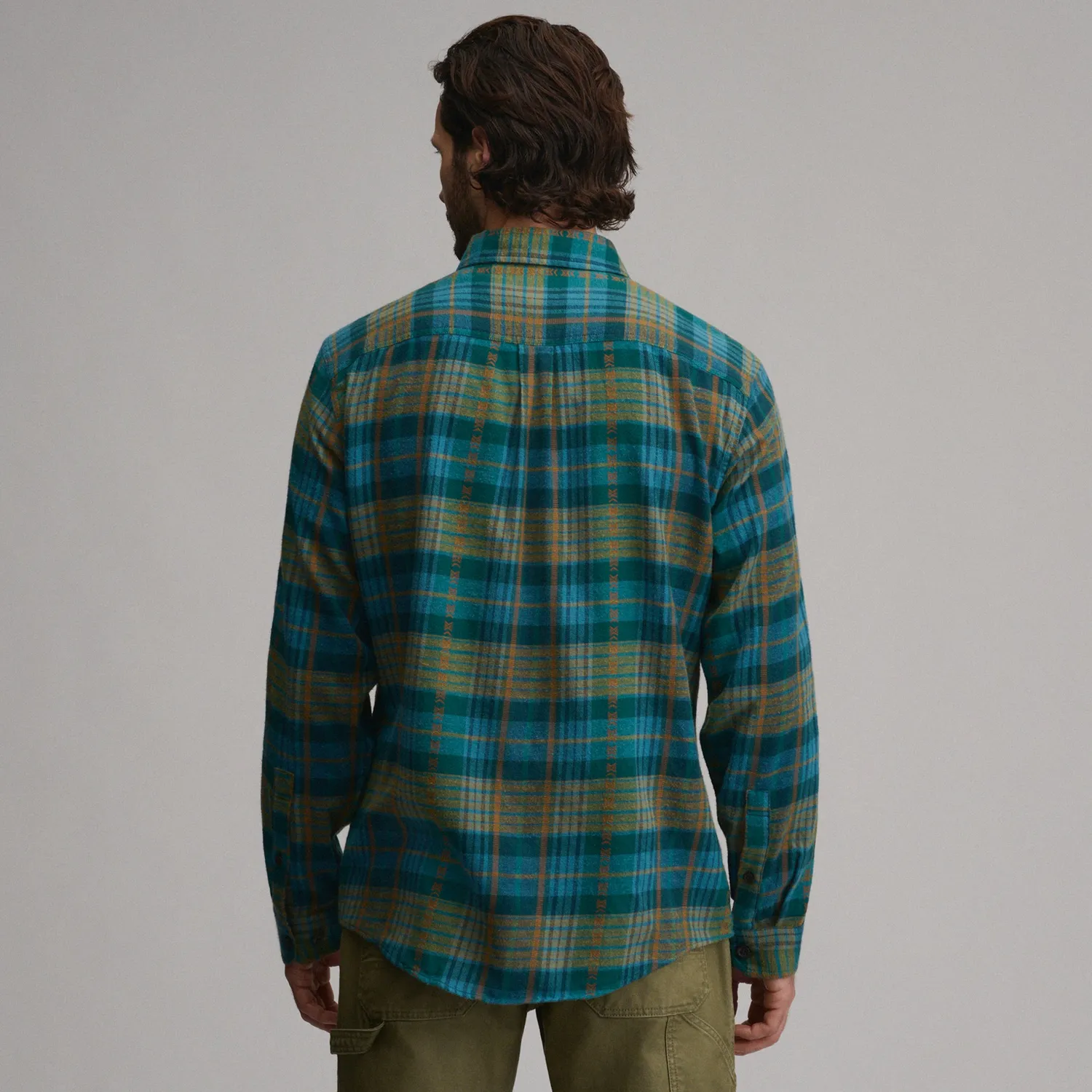 Eddie Bauer Cabin camasa flanel Sea Glass calduroasa