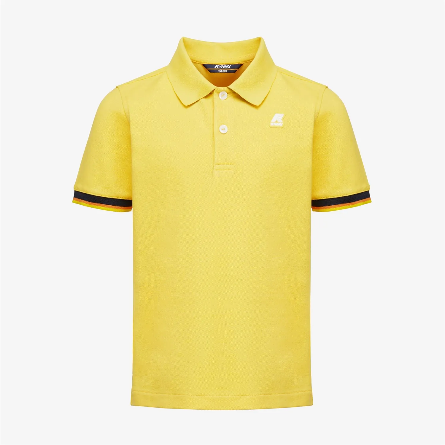 K-Way Vincent polo baieti galben bumbac stretch