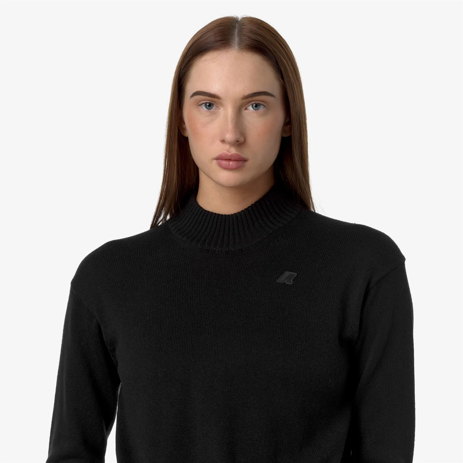 K-Way Agata Cotton Cashmere pulover dama Black Pure bumbac
