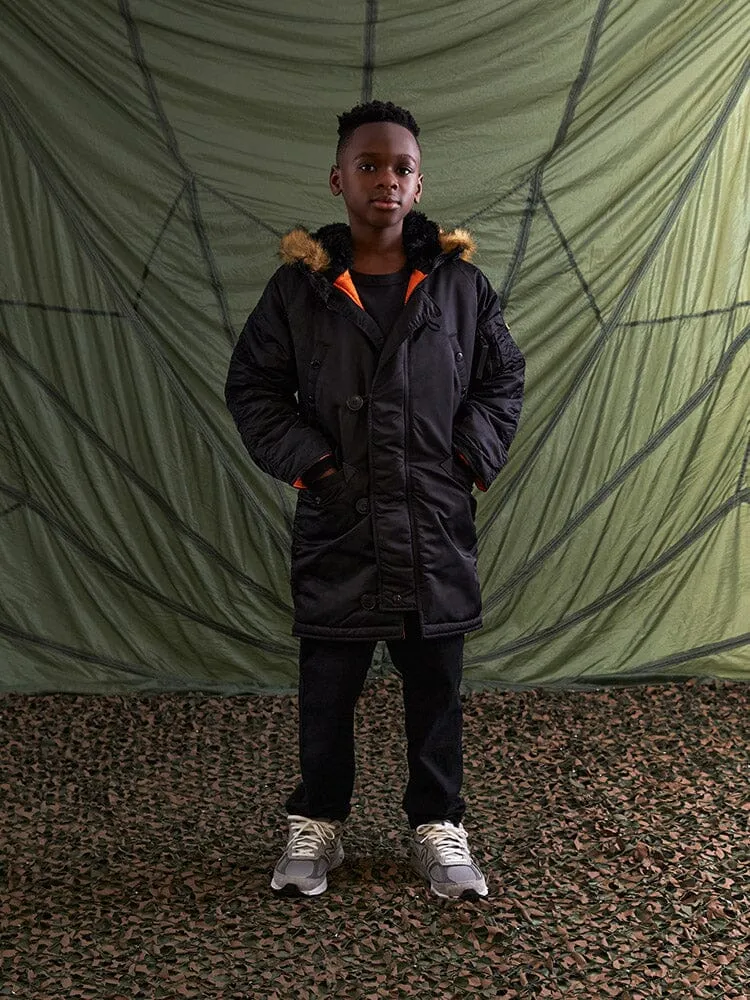 Alpha Industries N-3B Youth parka copii neagra iarna