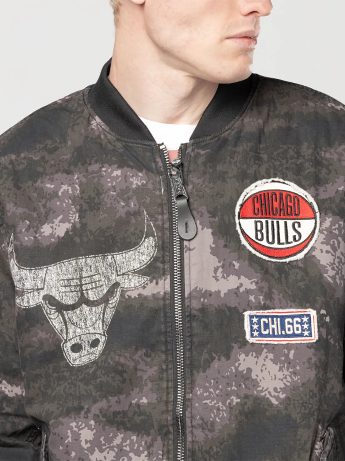 Alpha Industries MA-1 Bulls geaca bomber negru reversibila camo