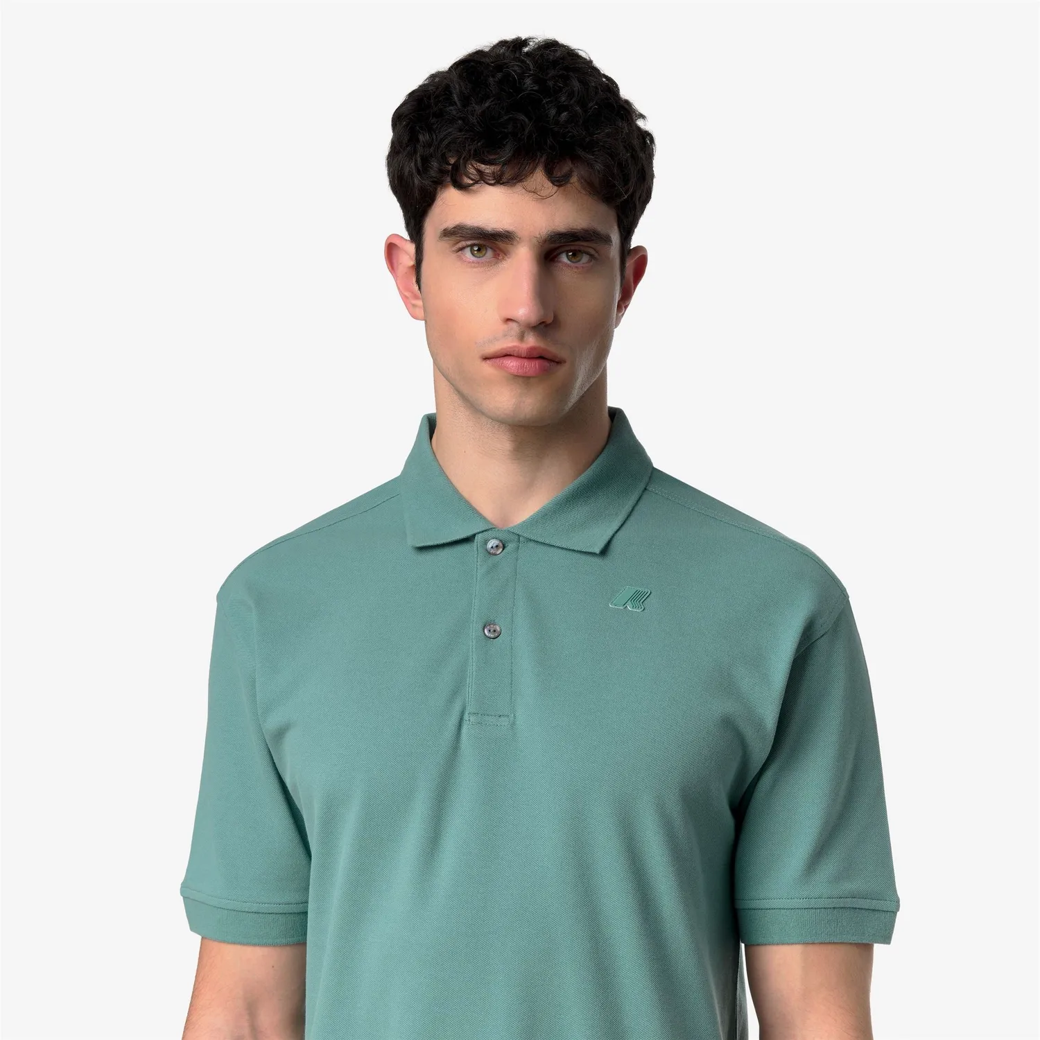 K-Way Simor polo bărbați verde mine bumbac