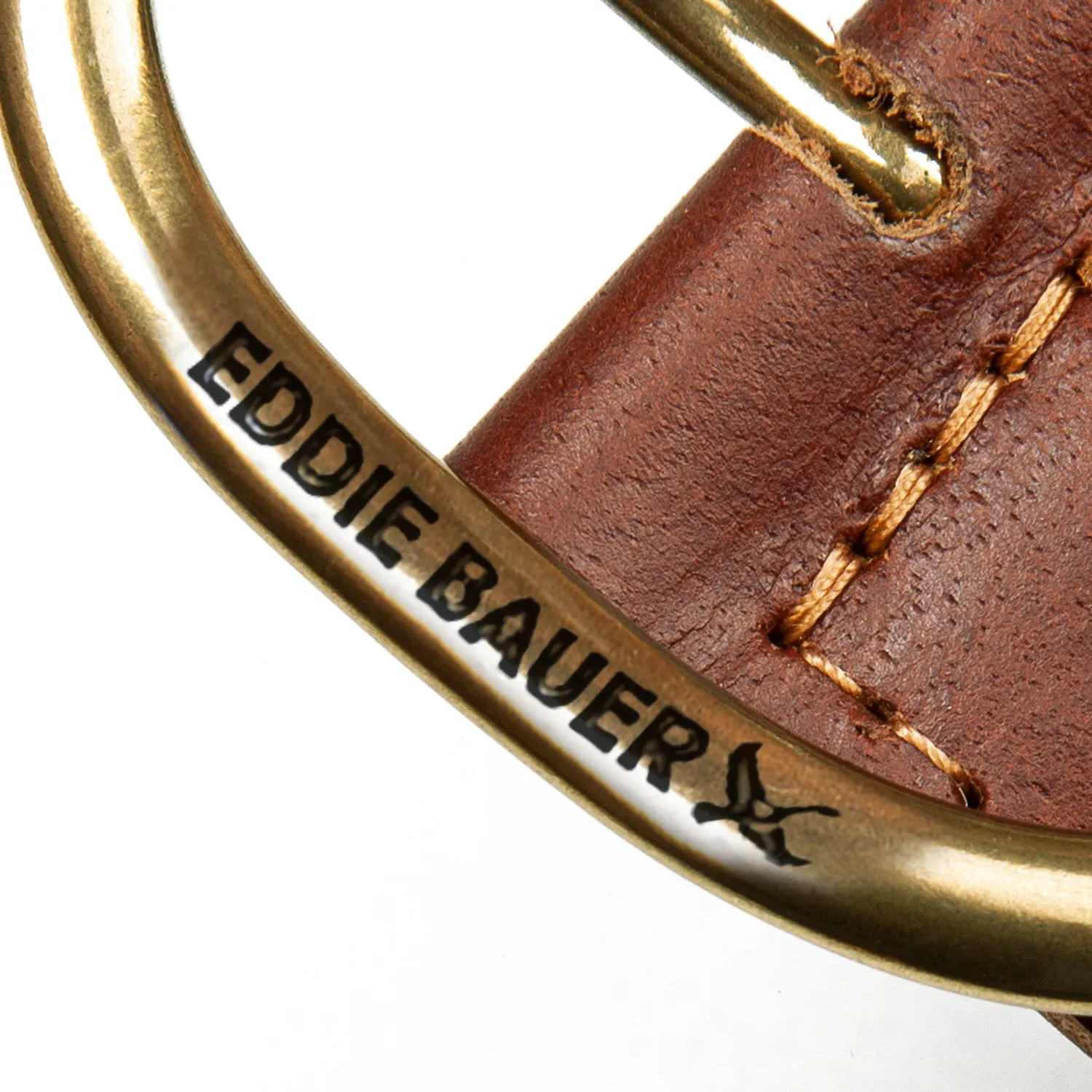 Eddie Bauer Center Bar Curea Piele Maro Impletita