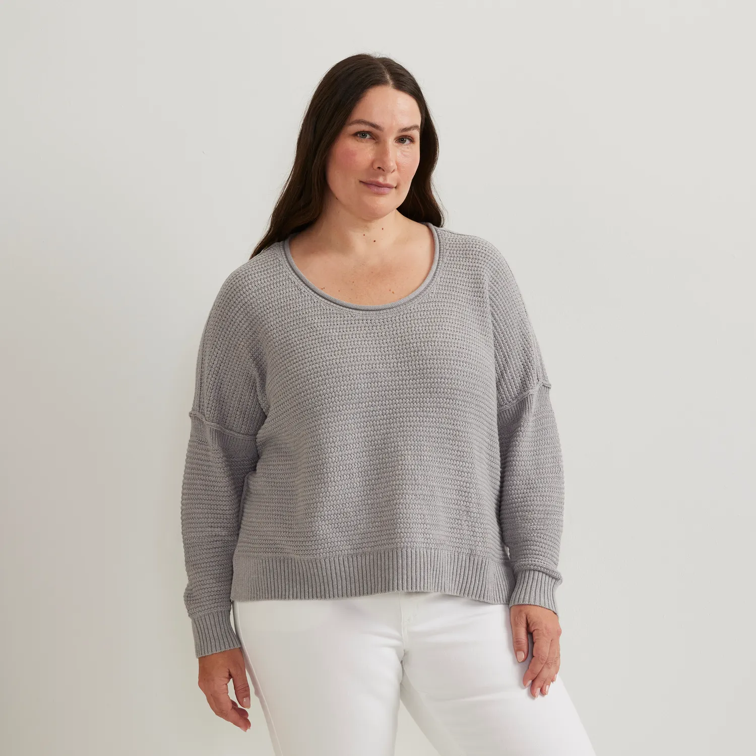 Eddie Bauer Roll Neck pulover dama Cream cu guler rulat