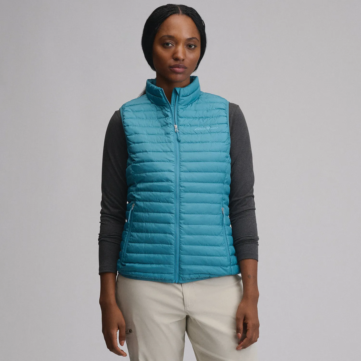 Eddie Bauer Microlight Down vesta puf Azure usoara