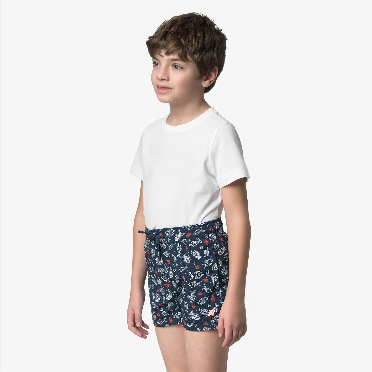 K-Way Hazel Graphic Beach sort baie Graphic Fishes Kid cu uscare rapida
