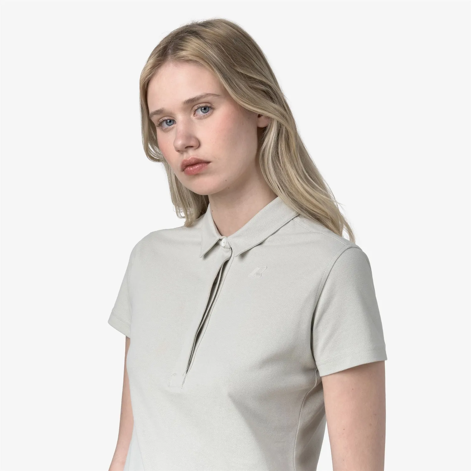 K-Way Amedea Pique Slim polo dama bej bumbac