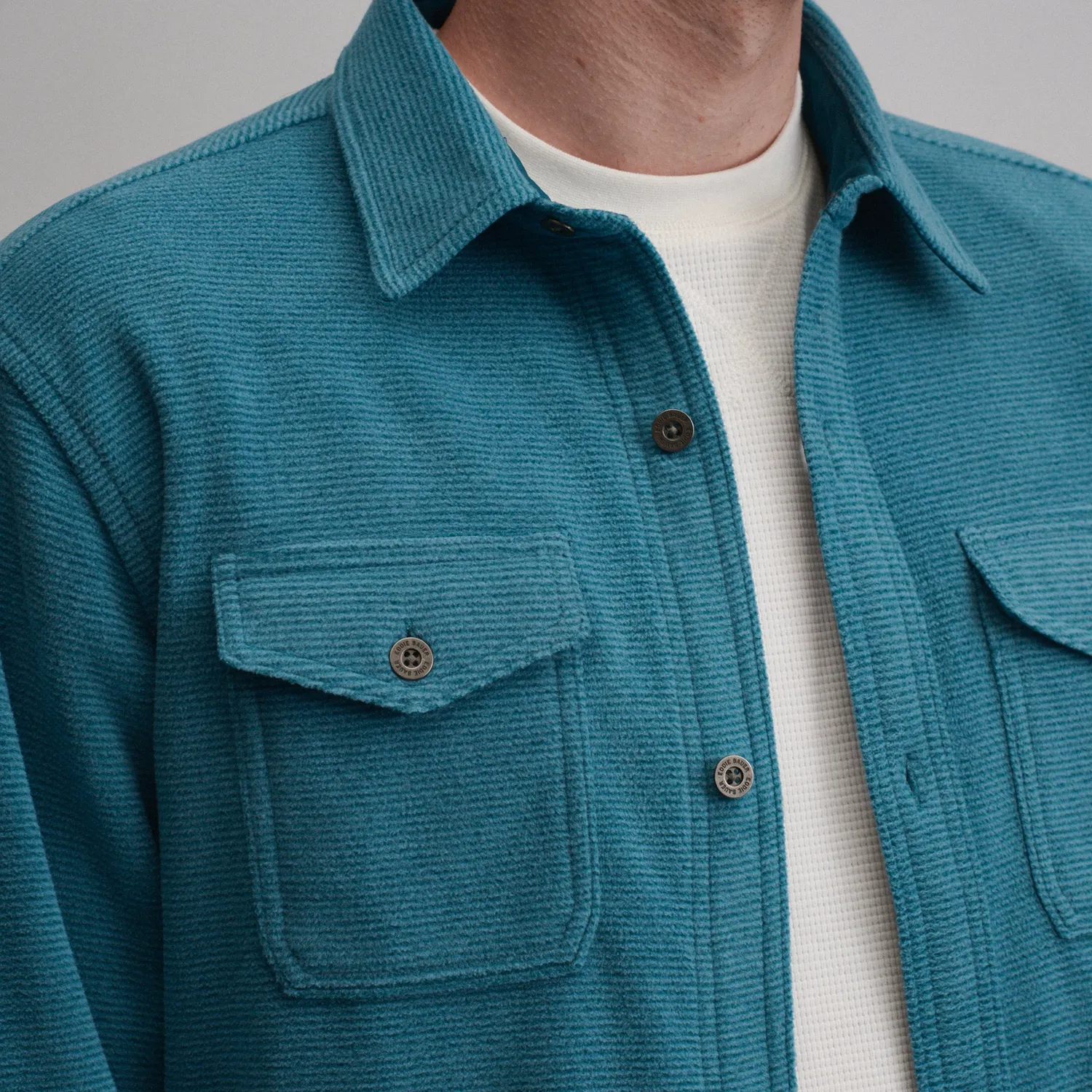 Eddie Bauer Chutes Microfleece Shirt bluza Meridian Blue fleece