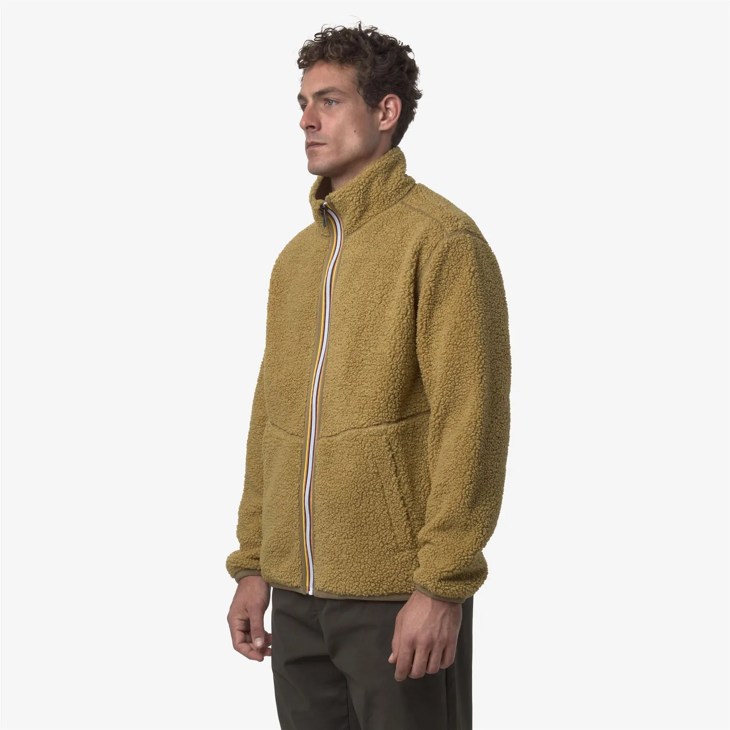 K-Way Pascal Sherpa Polar geaca bej reversibila fleece