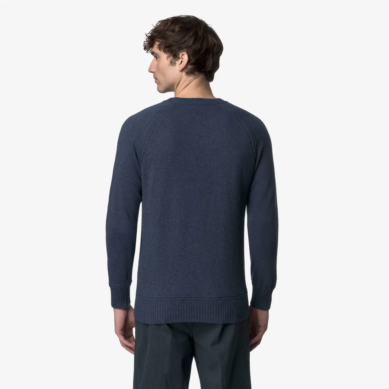 K-Way Sebas Wool Cashmere pulover albastru lână