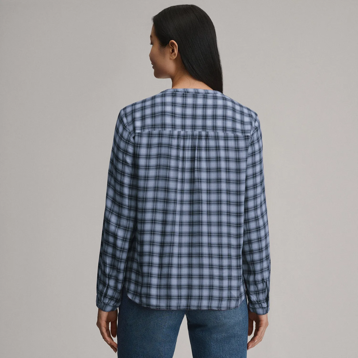 Eddie Bauer Drapey camasa dama carouri Blush