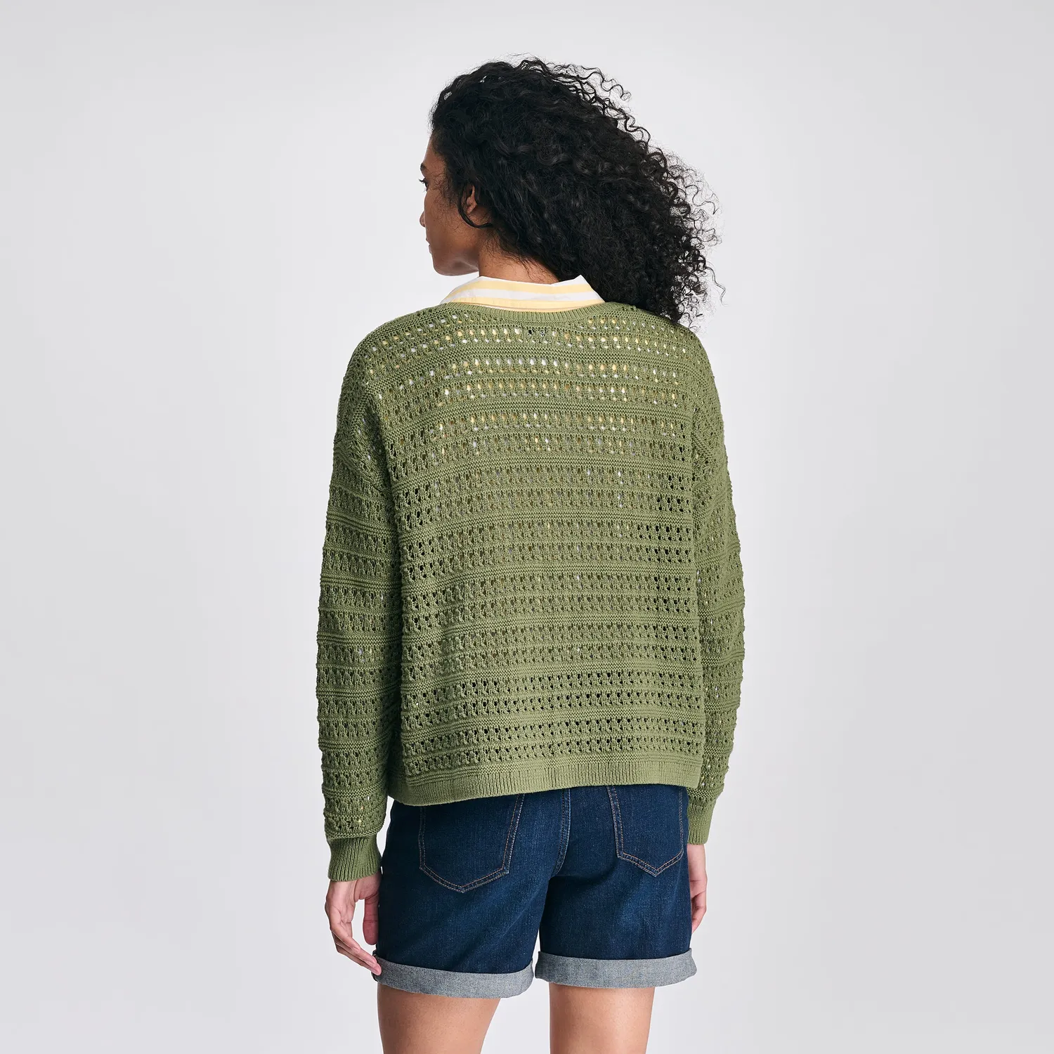Eddie Bauer Open Stitch cardigan damă bumbac ușor