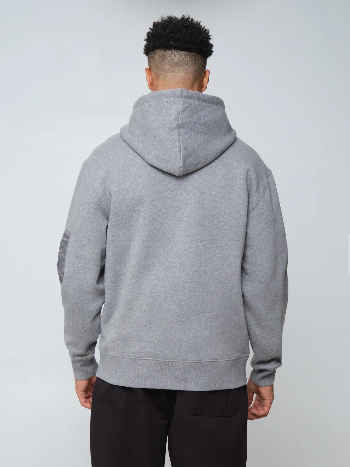Alpha Industries Utility Pocket hanorac gri cu fermoar