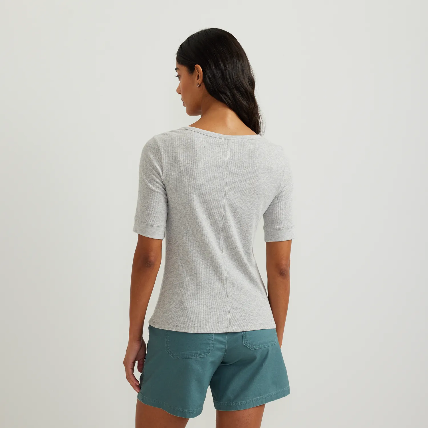 Eddie Bauer Softline Henley damă Sage cu capse