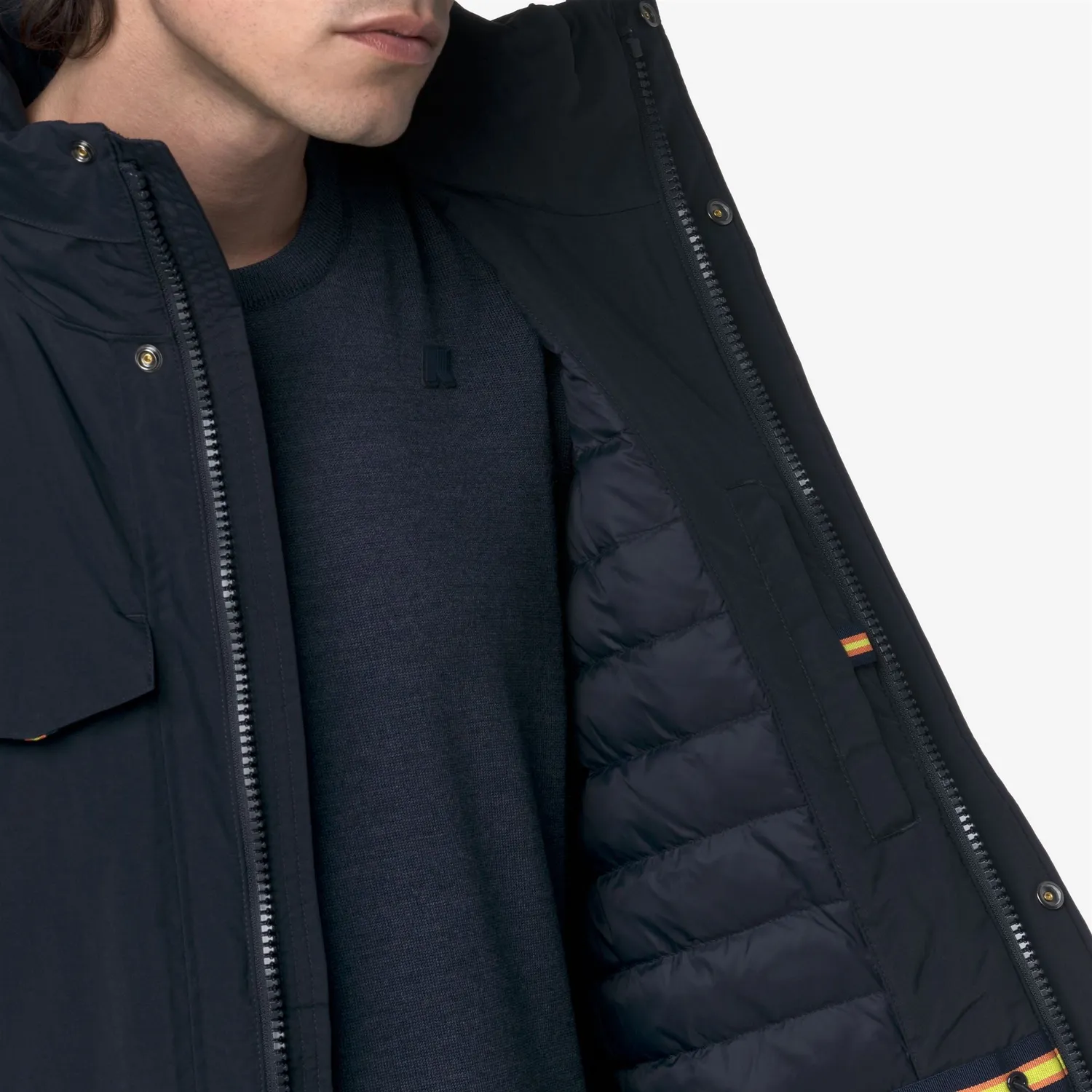 K-Way Manuel Warm Ottoman geaca barbati Blue Depth calduroasa