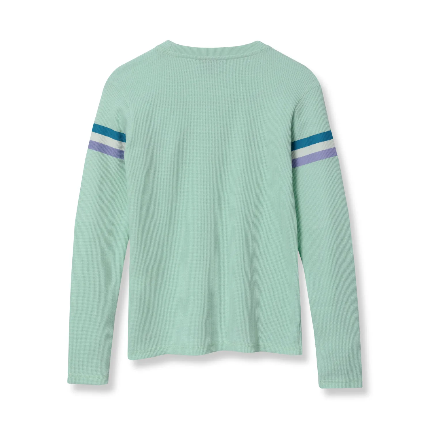 Eddie Bauer Myriad Thermal Stripe tricou fete Aqua Sky dungi termice