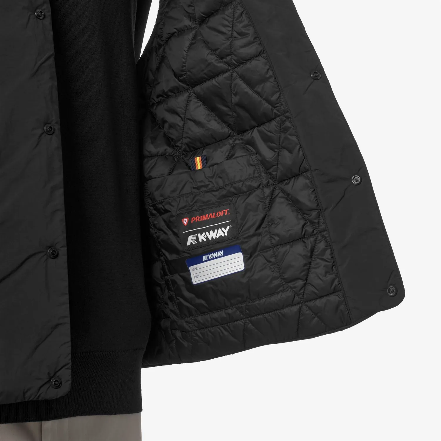 K-Way Valty Plain Warm vesta barbati negru Primaloft