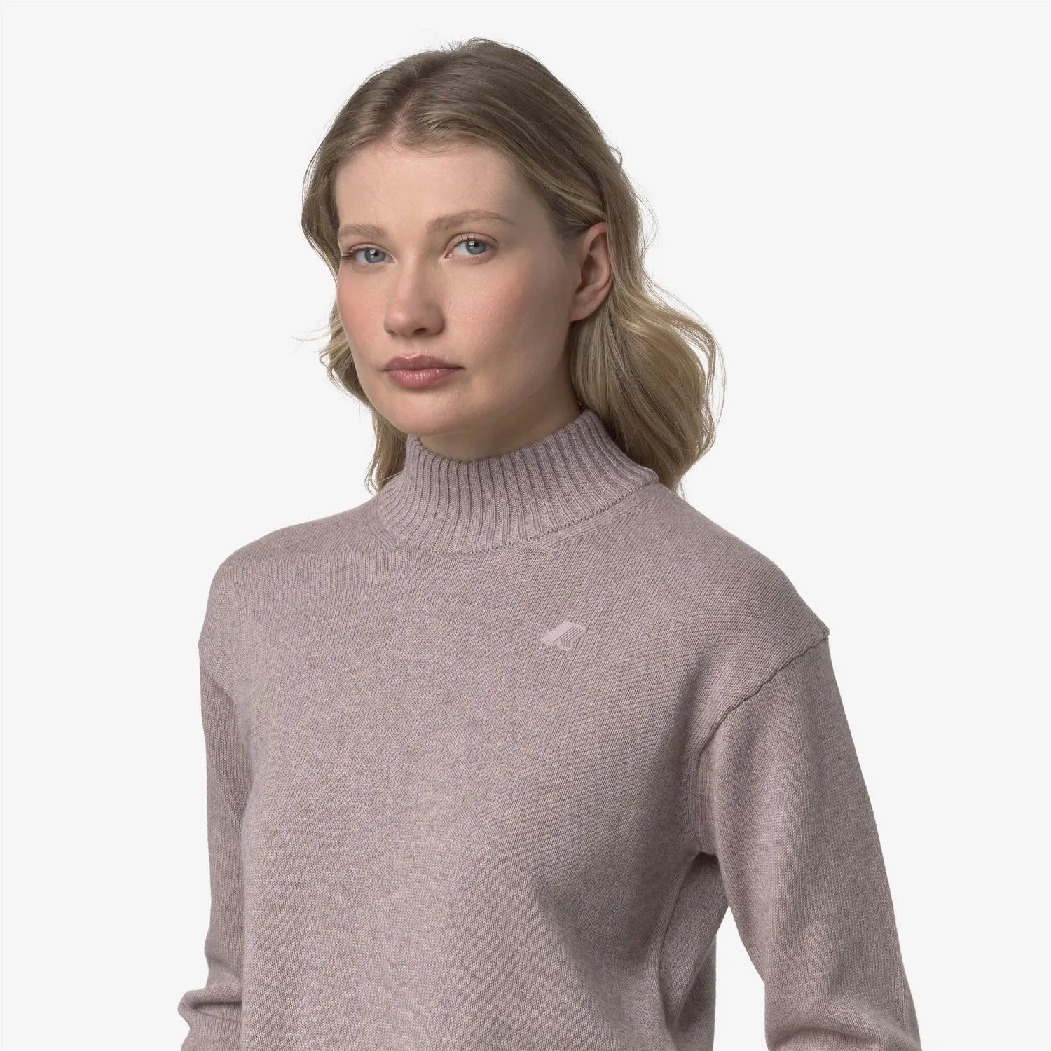 K-Way Agata Cotton Cashmere pulover roz guler inalt