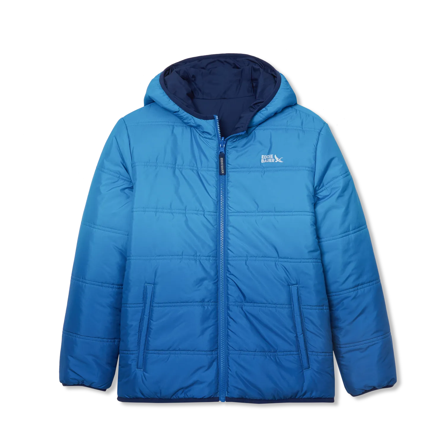 Eddie Bauer Deer Harbor geaca reversibila baieti bleumarin