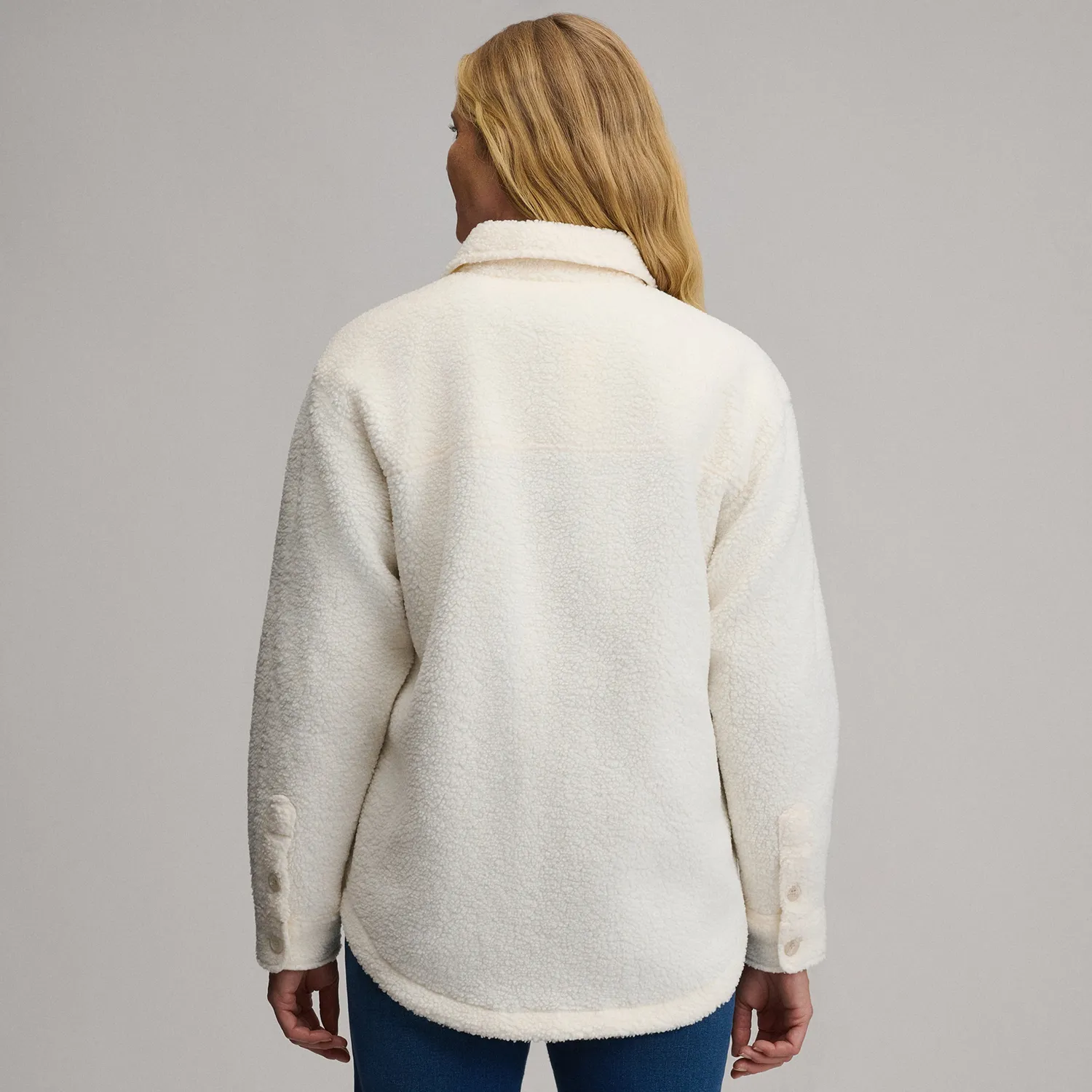 Eddie Bauer Fleece Shirt geaca dama ivory calduroasa