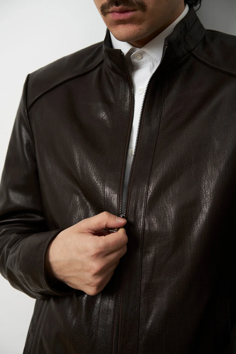 Mareus Fabrica de Blanuri Dark Espresso 614 geaca piele maro