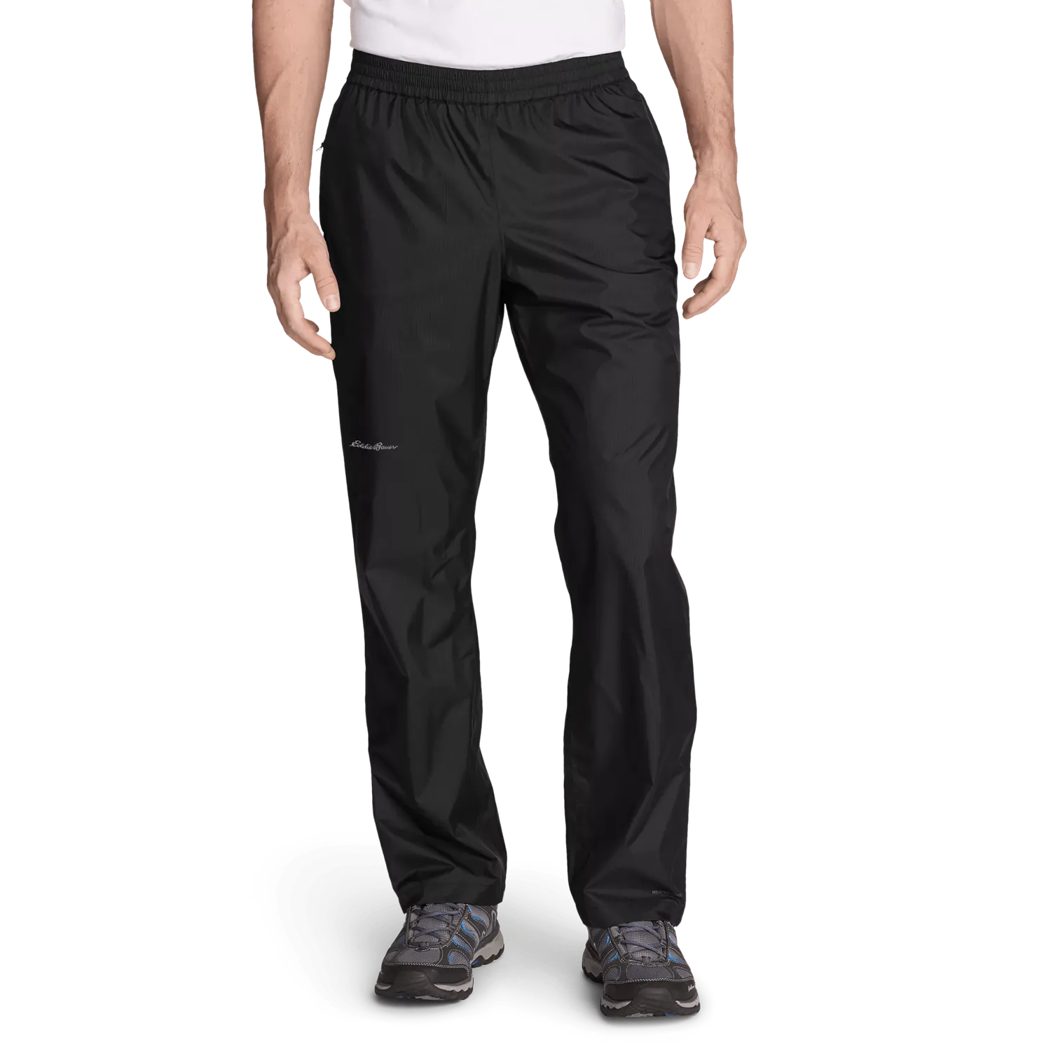 Eddie Bauer RipPac Waterproof pantaloni ploaie negri ușoară