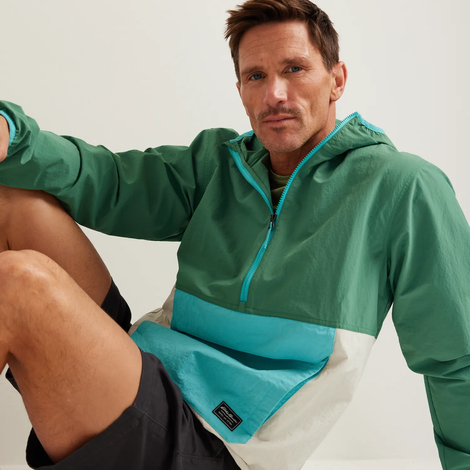 Eddie Bauer Zephyr anorac vânt verde respirabil ușor