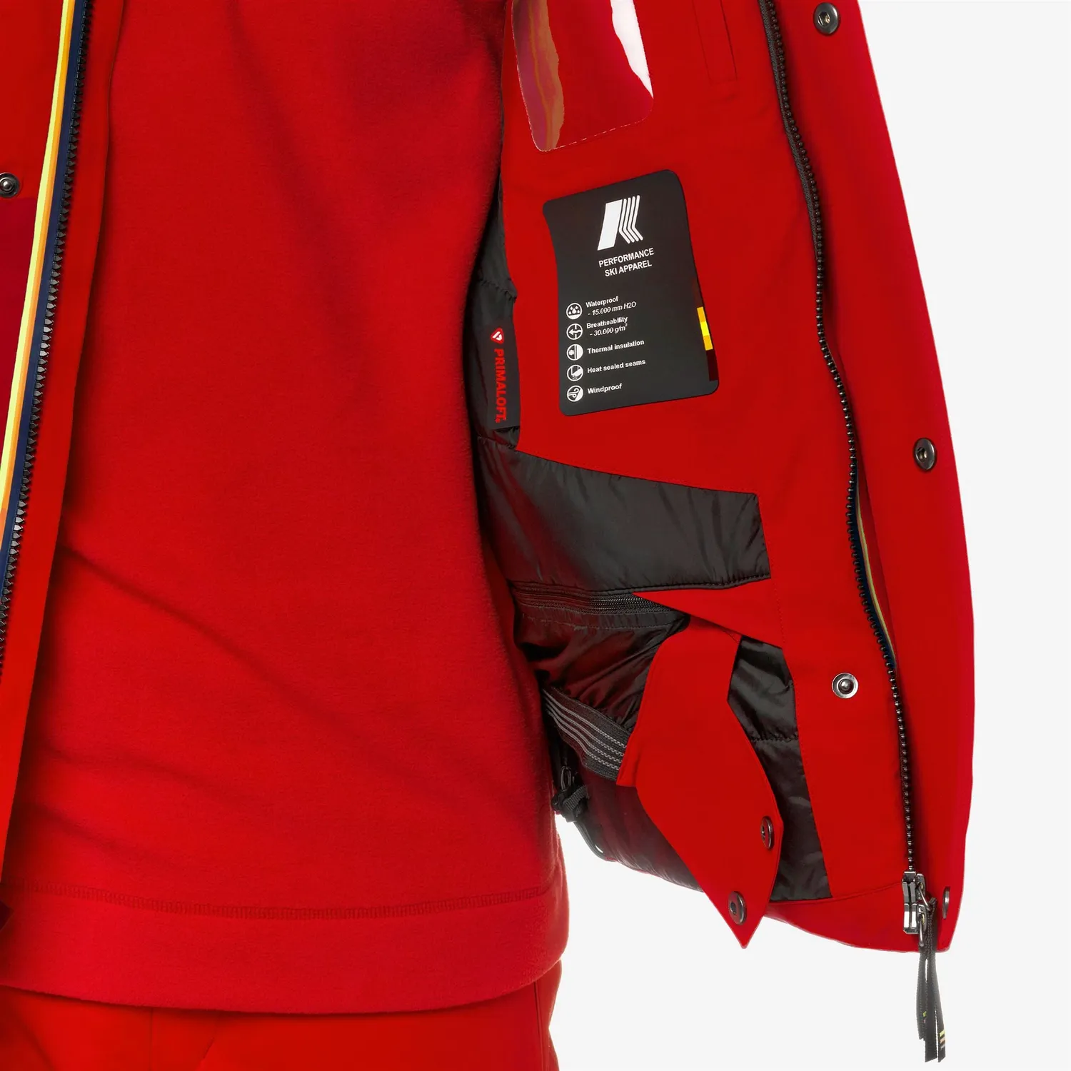 K-Way Malamot geaca schi barbati rosu ultra-calda