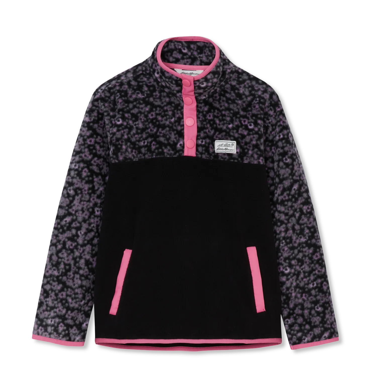 Eddie Bauer Polarfleece hanorac fete roz sfert fermoar