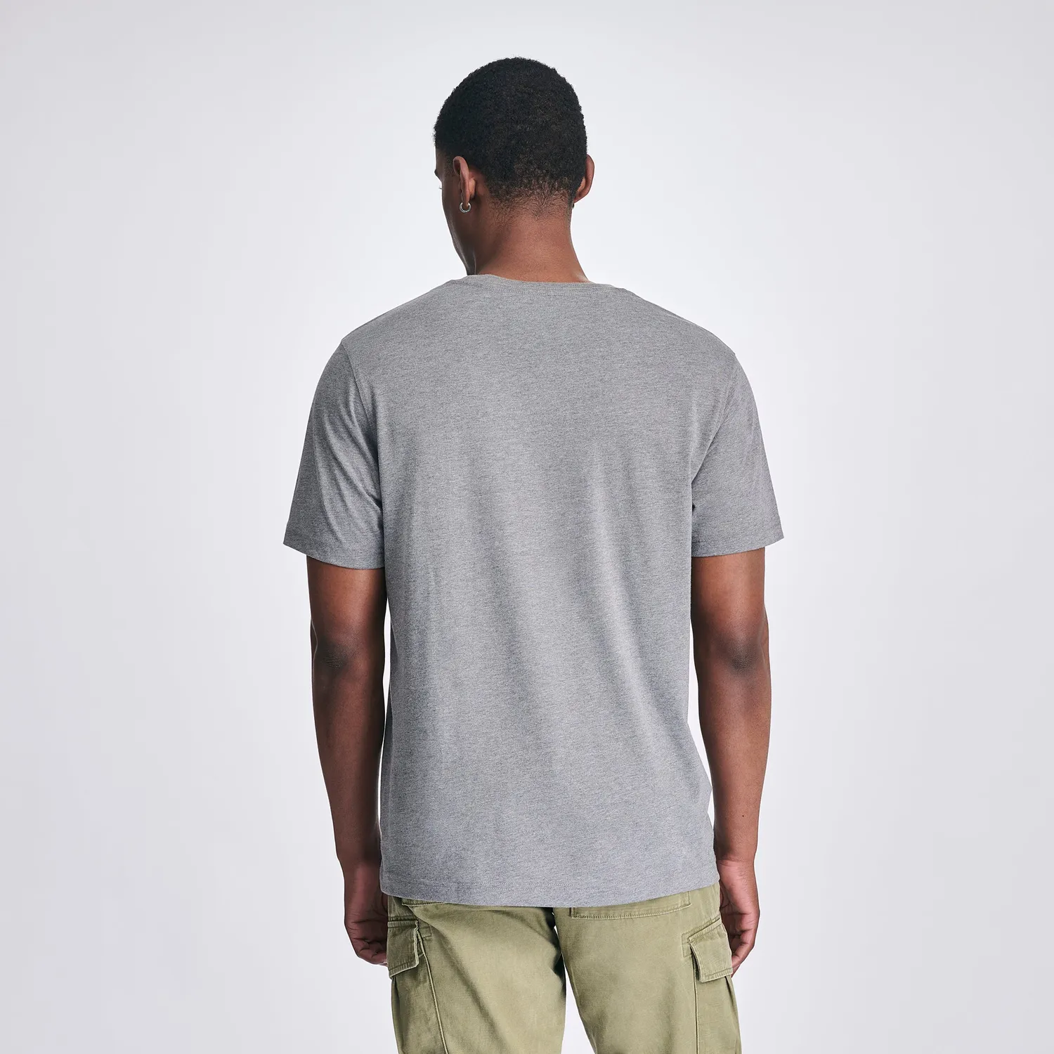 Eddie Bauer Graphic Nature tricou Med Htr Gray bumbac moale