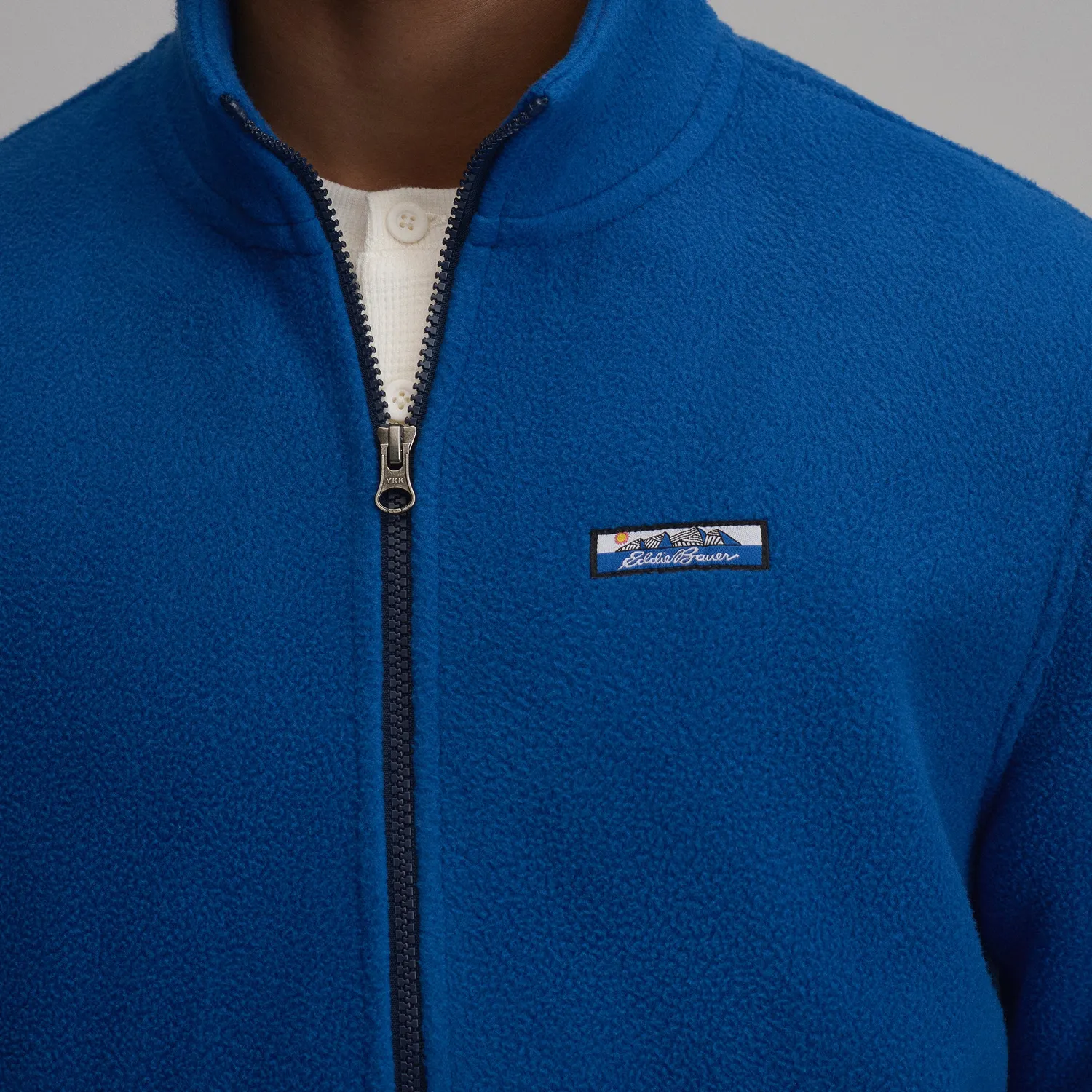 Eddie Bauer Authentic Outdoor hanorac fleece gri fermoar