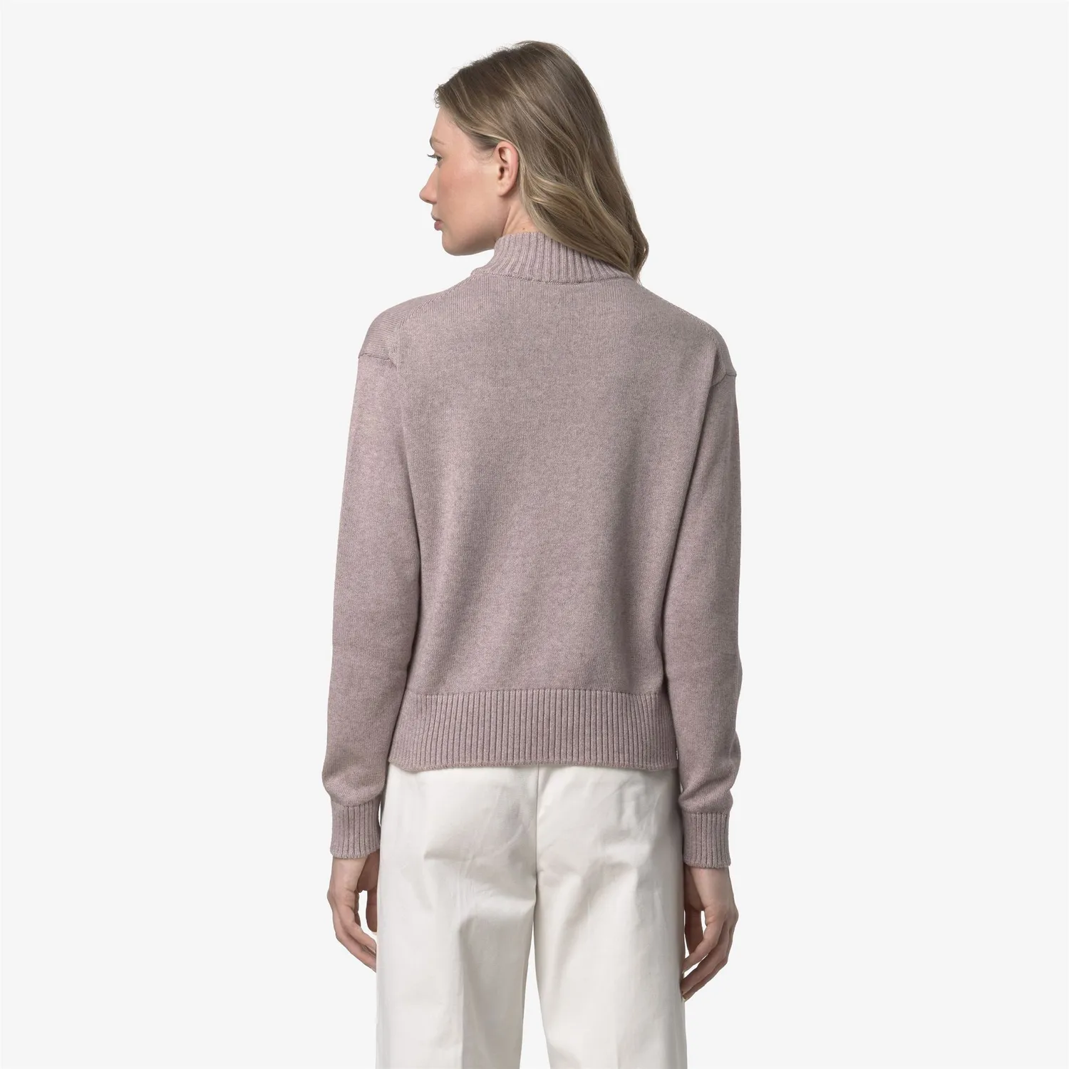 K-Way Agata Cotton Cashmere pulover roz guler inalt