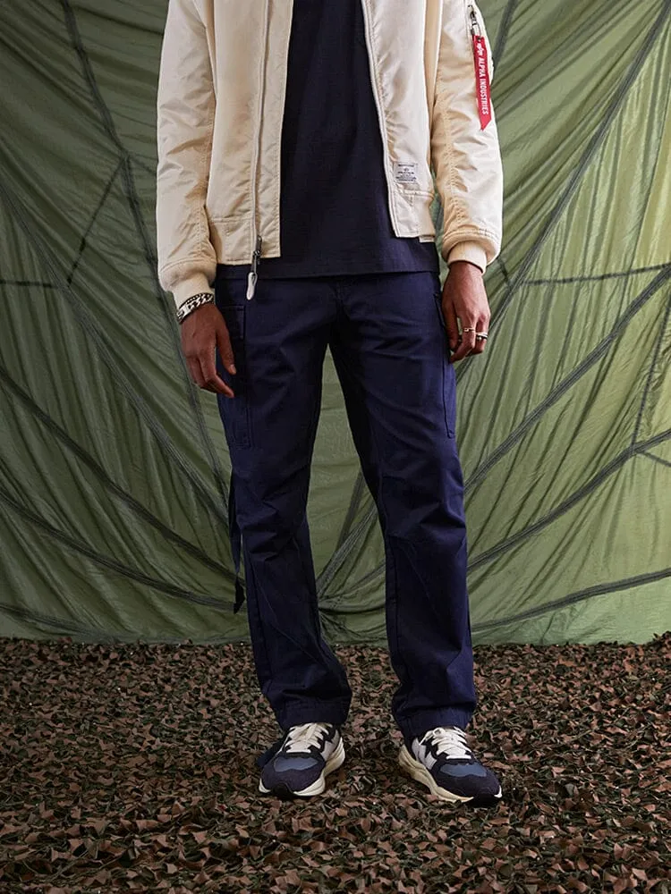 Alpha Industries M-65 pantaloni cargo albastru bumbac